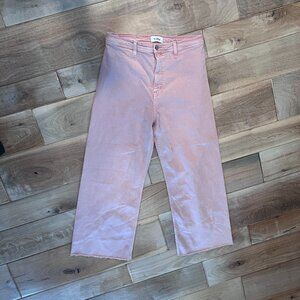 Pistola Penny High Rise Wide Leg Crop - scissor cut hem, Size 29
